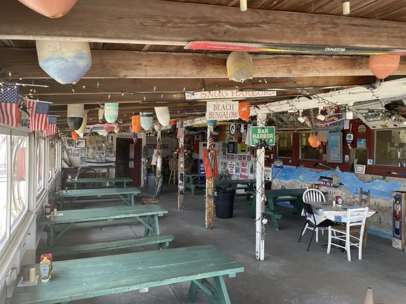 The funky, character-filled interior of Blakeman's on Duxbury Beach